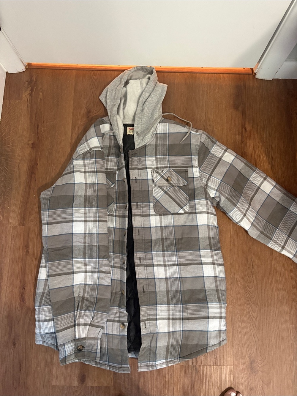 Hooded & Lined Wrangler Flannel Button up